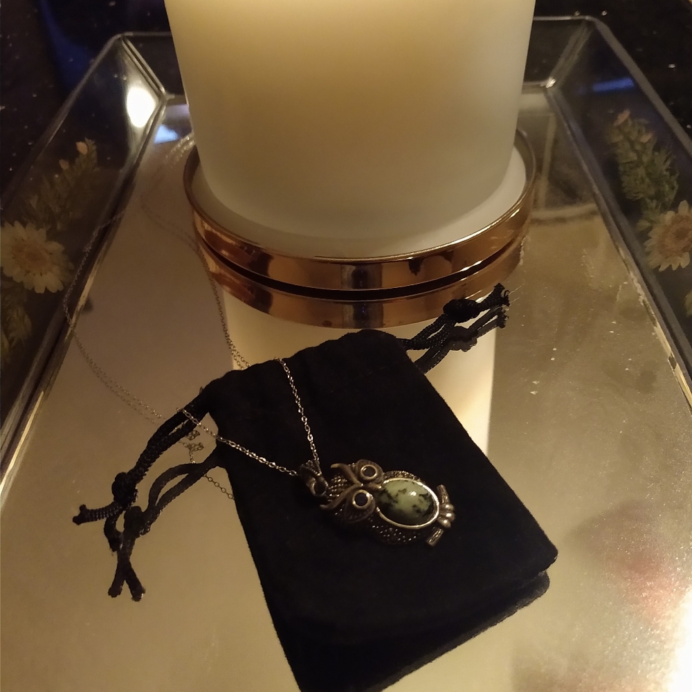 Sterling silver owl necklace